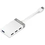 TRENDnet TU3-H4E Hub USB 3.0 de 4 puertos, Blanco y Gris
